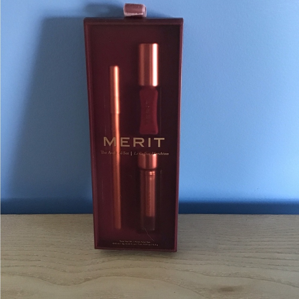 NIB 🎁 Idea Merit Beauty The Archival Set Holiday Limited 3 Pcs Lip Set Ship Now